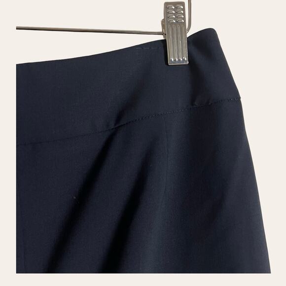 BOSS Hugo Boss Solid Navy Blue Virgin Wool A-Line Pencil Skirt Size 8 - Picture 5 of 9